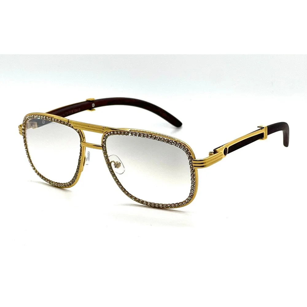 Diamond Men Sunglasses Hip Hop Fashion Square Buffs Cholo Gangster Party Outside